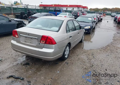 2001 Honda Civic Lx z USA, uszkodzony, nr VIN 2HGES16561H545420